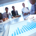 Financial model on a tablet